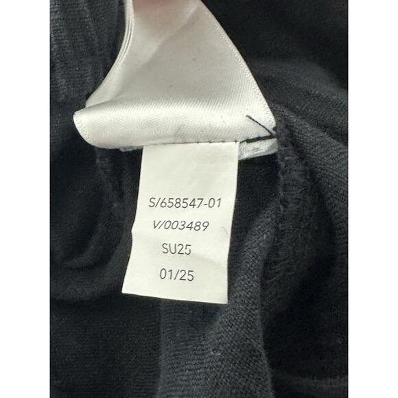 Athleta Women's Medium Petite Retreat Linen High Rise Wide Leg Pants Black EUC - Picture 9 of 10